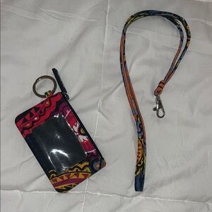 Vera Bradley ID Holder and Lanyard Set